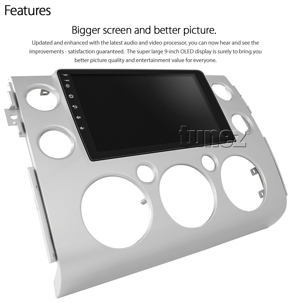 TFJC01AND GPS Aftermarket Toyota FJ Cruiser GSJ15 Year 2011 2012 2013 2014 2015 2016 9-inch touchscreen Universal Double DIN Latest Australia UK European USA Original CarPlay Android Auto 10 Car USB player radio stereo 4G LTE WiFi head unit details Aftermarket External and Internal Microphone Bluetooth Europe Sat Nav Navi Plug and Play ISO Plug Wiring Harness Matching Fascia Kit Facia Free Reversing Camera Album Art ID3 Tag RMVB MP3 MP4 AVI MKV Full High Definition FHD 1080p DAB+ Digital Radio DAB + Connects2 CTSIZ001.2