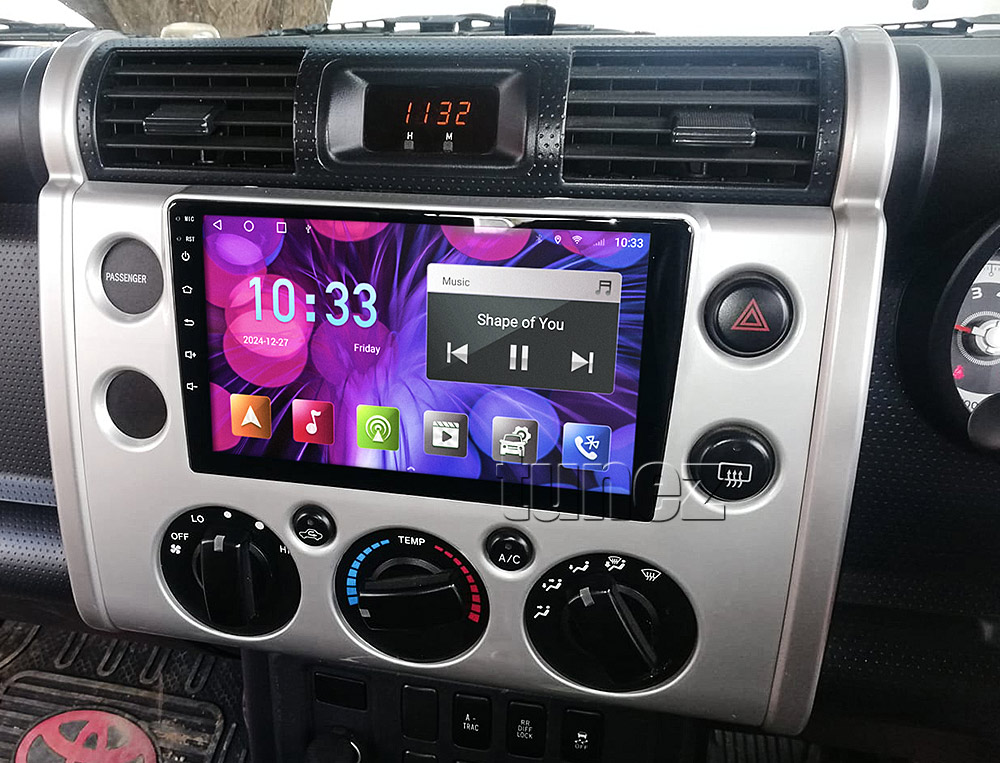 TFJC01AND GPS Aftermarket Toyota FJ Cruiser GSJ15 Year 2011 2012 2013 2014 2015 2016 9-inch touchscreen Universal Double DIN Latest Australia UK European USA Original CarPlay Android Auto 10 Car USB player radio stereo 4G LTE WiFi head unit details Aftermarket External and Internal Microphone Bluetooth Europe Sat Nav Navi Plug and Play ISO Plug Wiring Harness Matching Fascia Kit Facia Free Reversing Camera Album Art ID3 Tag RMVB MP3 MP4 AVI MKV Full High Definition FHD 1080p DAB+ Digital Radio DAB + Connects2 CTSIZ001.2