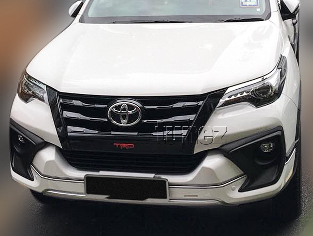 TFM01 Toyota Fortuner TRD 2nd Gen Generation AN150 AN160 2015 2016 2017 2018 2019 2020 Crusade GX GXL Diesel Series Badge Lamp Cover Eyelid ABS Plastic Matte Matt Black Front Back Rear Tail Light Tail Lamp Head Light Headlight UK United Kingdom USA Australia Europe Set Kit For Car Aftermarket Pair OEM