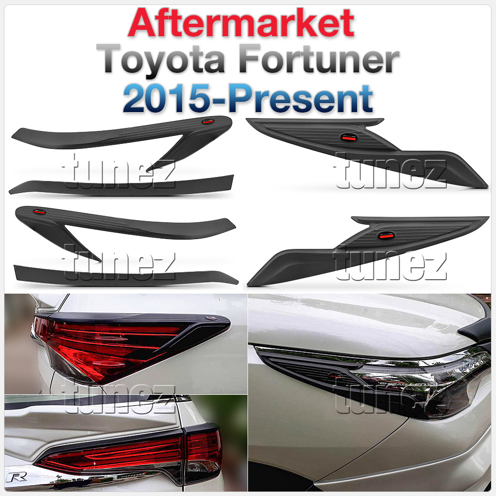 TFM01 Toyota Fortuner TRD 2nd Gen Generation AN150 AN160 2015 2016 2017 2018 2019 2020 Crusade GX GXL Diesel Series Badge Lamp Cover Eyelid ABS Plastic Matte Matt Black Front Back Rear Tail Light Tail Lamp Head Light Headlight UK United Kingdom USA Australia Europe Set Kit For Car Aftermarket Pair OEMMitsubishi Pajero Sport Shogun Sport 3rd Gen Generation QE 2015 2016 2017 2018 2019 2020 Exceed GLS GLX Diesel 3 4 Series Badge Lamp Cover Eyelid ABS Plastic Matte Matt Black Front Back Rear Tail Light Tail Lamp Head Light Headlight UK United Kingdom USA Australia Europe Set Kit For Car Aftermarket Pair