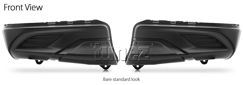 THB01 Toyota Hilux 8th Generation AN120 AN130 GUN1 GUN 1 Revo Red Strip Gen Matte Matt Black Cover Guard Rear Bumper Mask 3M ABS Plastic For Car Truk Rear Aftermarket Pair 2016 2017 2018 SR SR5 Workmate Active Icon Invincible X TRD