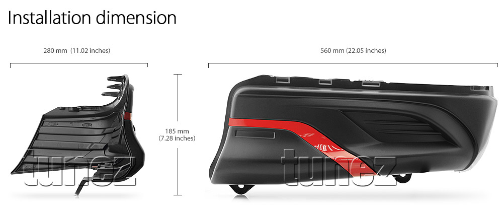THB01 Toyota Hilux 8th Generation AN120 AN130 GUN1 GUN 1 Revo Red Strip Gen Matte Matt Black Cover Guard Rear Bumper Mask 3M ABS Plastic For Car Truk Rear Aftermarket Pair 2016 2017 2018 SR SR5 Workmate Active Icon Invincible X TRD