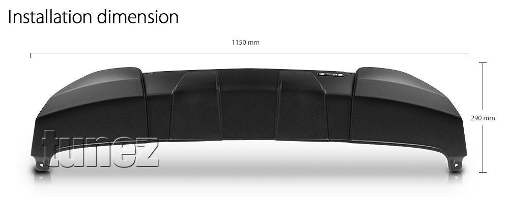 THEC01 Toyota Hilux Bumper Cladding Guard Protector ABS Trim 8th Generation Gen AN120 AN130 2015 2016 2017 2018 SR5 SR Hi-Rider Workmate Invincible Icon Active Matt Matte Material Black OEM Fitting Aftermarket