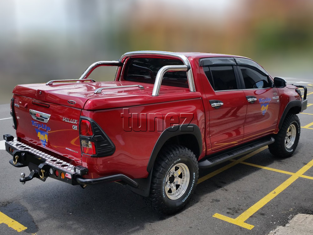 THF01 Toyota Hilux 8th Generation Gen GUN GUN1 AN120 AN130 2015 2016 2017 SR5 SR Hi-Rider Active Icon Invincible Workmate ABS Material OEM Fitting Aftermarket TRD OEM Toyota Racing Development Matt Matte Black 6 pieces piece pcs Set Kit Fender Fenders Flares Flare Strong ABS Plastic Rugged Menacing 3M Wheel Arch Complete Heavy Duty Aftermarket Pair Australia AU UK United Kingdom European Europe