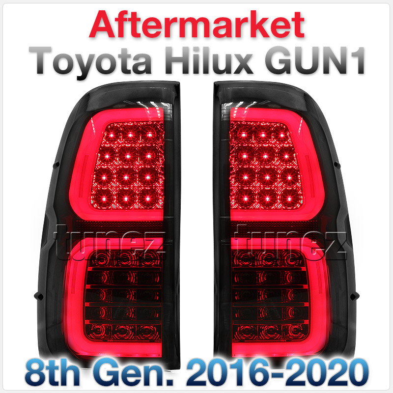 Smoked LED Tail Rear Lamp Light For Toyota Hilux 8th Gen 20152019 GUN