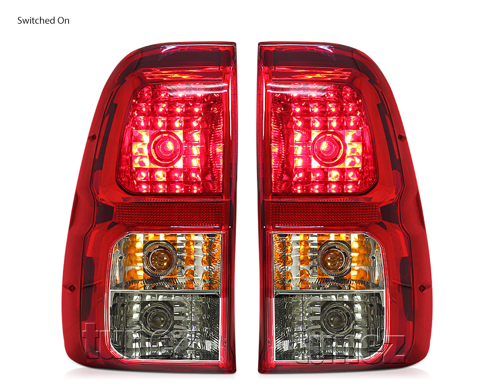 THL03 Toyota Hilux AN120 AN130 GUN1 8th Generation Gen 2015 2016 2017 2018 2019 2020 2021 Rouge Rugged X SR SR5 Workmate Replacement OEM Standard Original Replace A Pair Set Left Right Side LH RH ABS Back Rear Tail Light Tail Lamp Head Taillights LED Bulb Type Aftermarket