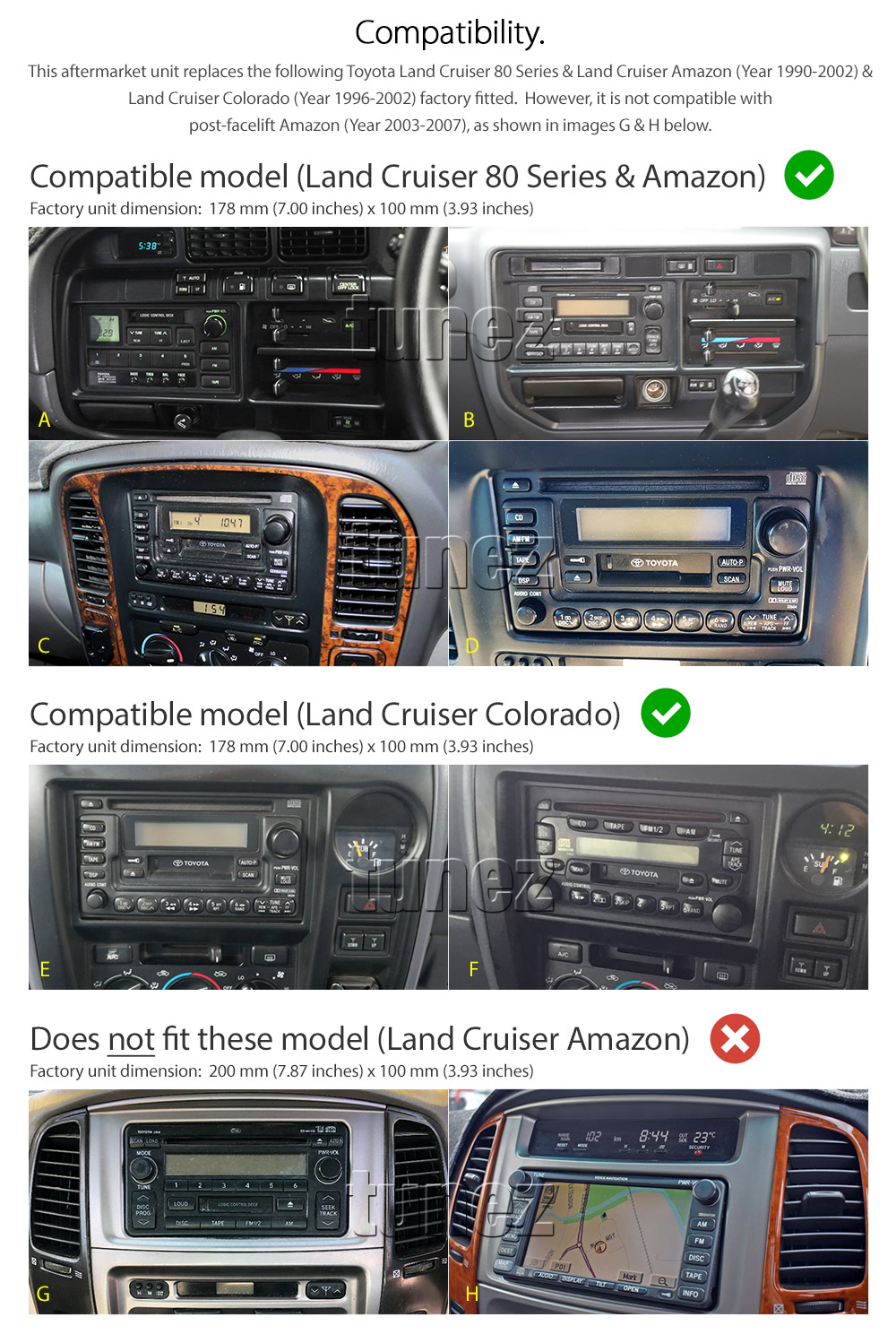 NEW Car DVD Player For Toyota Landcruiser 80 Colorado Amazon MP3 Stereo