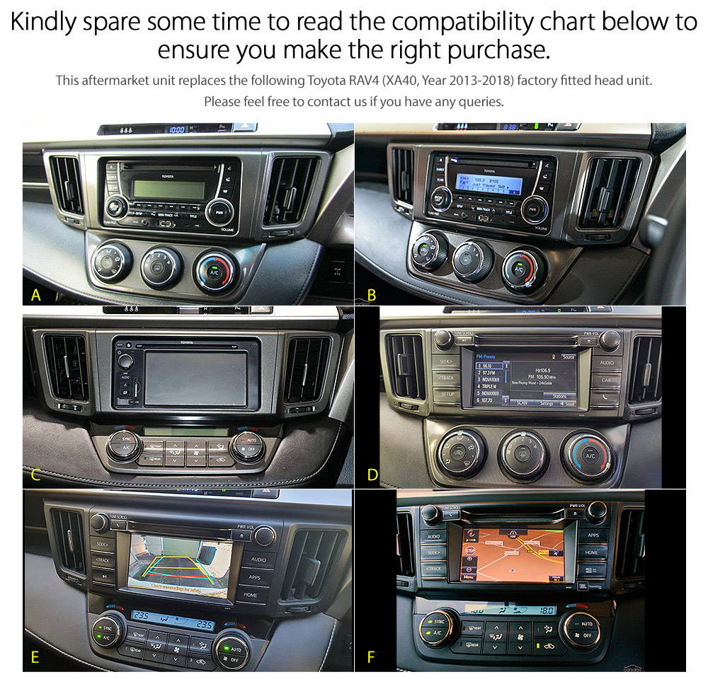 TRV10AND GPS Aftermarket Toyota RAV4 RAV 4 XA40 2013 2014 2015 2016 2017 2018 capacitive 10 inches touchscreen Universal Double DIN Latest Australia UK European USA Original CarPlay Android Auto 10 Car USB player radio stereo 4G LTE WiFi head unit details Aftermarket External and Internal Microphone Bluetooth Europe Sat Nav Navi Plug and Play ISO Plug Wiring Harness Matching Fascia Kit Facia Free Reversing Camera Album Art ID3 Tag RMVB MP3 MP4 AVI MKV Full High Definition FHD 1080p DAB+ Digital Radio DAB + Connects2 CTSIZ001.2