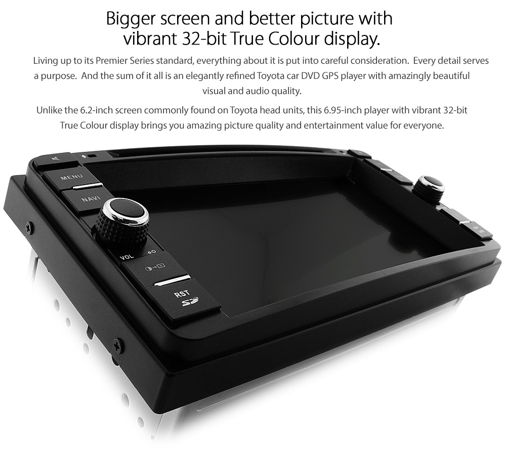 TU09GPS Aftermarket Toyota Car DVD GPS player stereo radio head unit sat nav classy screen tunez
