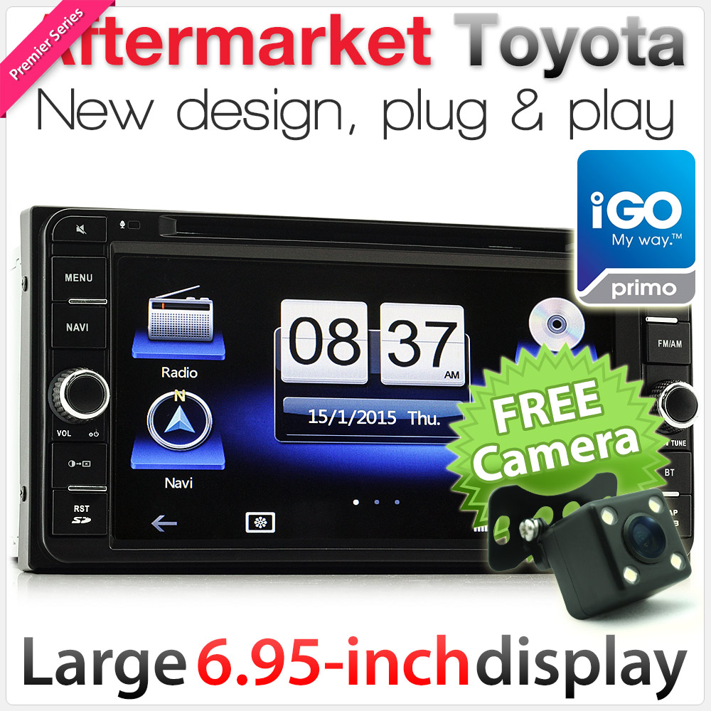 6.95" Toyota Car DVD Player GPS Land Cruiser FJ Prado Hilux Stereo Radio CD USB