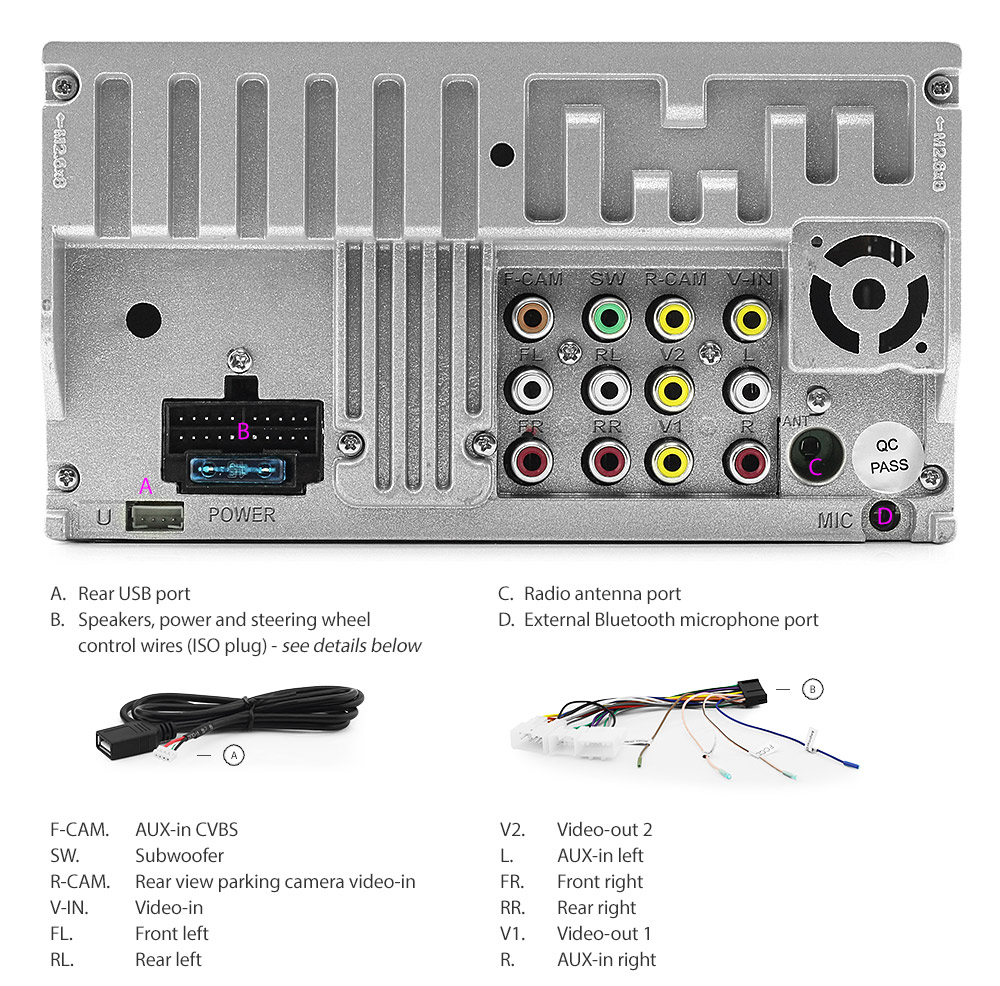 TVR08DVD Toyota Corolla Verso 3rd Generation Gen Year 2004 2005 2006 2007 2008 Europe European Direct Loading design car DVD USB SD player MP3 Album Art ID3 Tag RDS radio stereo head unit details Aftermarket External and Internal Microphone Bluetooth MP4 MKV RMVB AVI 1080p Full High Definition FHD Free Reversing Camera UK United Kingdom Fascia Kit Right Hand Drive ISO Plug Wiring Harness Steering Wheel Control SWC Double DIN Display Patch Lead Connects2 Plug & Play