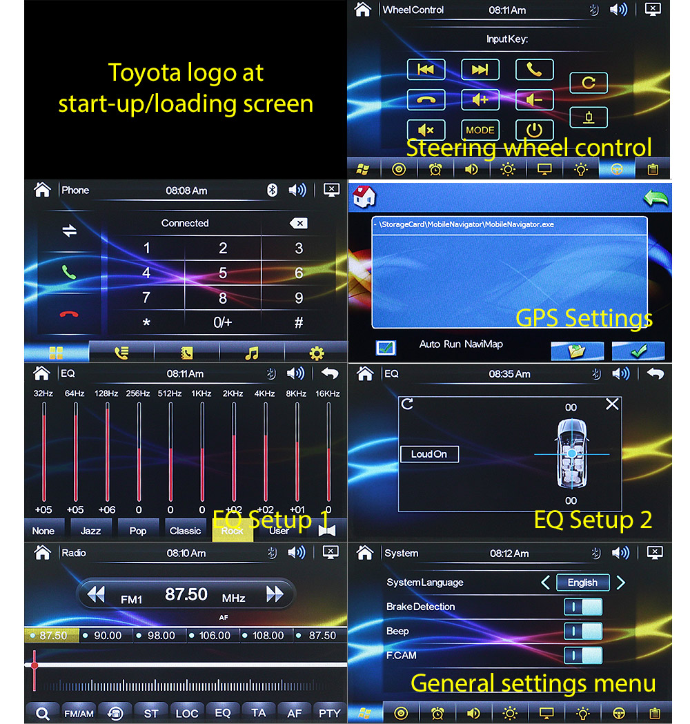 TU25GPS Toyota Camry Celica Corolla Echo FJ Cruiser Hiace Hilux KUN26 KUN26R Kluger Land Cruiser Landcruiser MR2 Prado RAV4 Rukus Tarago Yaris 86 GT 100 200 120 150 Series 7-inch Double 2 DIN Car DVD CD USB SD Card player Radio Stereo Head Unit Album Art ID3 Tag RDS MP3 MP4 MKV RMVB AVI 1080p Full High Definition FHD External Bluetooth Microphone UK European Europe Australia USA Matching ISO Plug Wiring Harness Radio Adapter Free Reversing Camera 3.5mm AUX-in Plug and Play Installation Dimension tunez tunezmart Patch Lead Connects2 GPS iGO Primo TomTom Naviextra Sat Nav Navi Tunez Navigation System Latest Map Guarantee Digital TV DVB-T MPEG-4 DVBT MPEG4 Dual Antenna Connects2 OEM