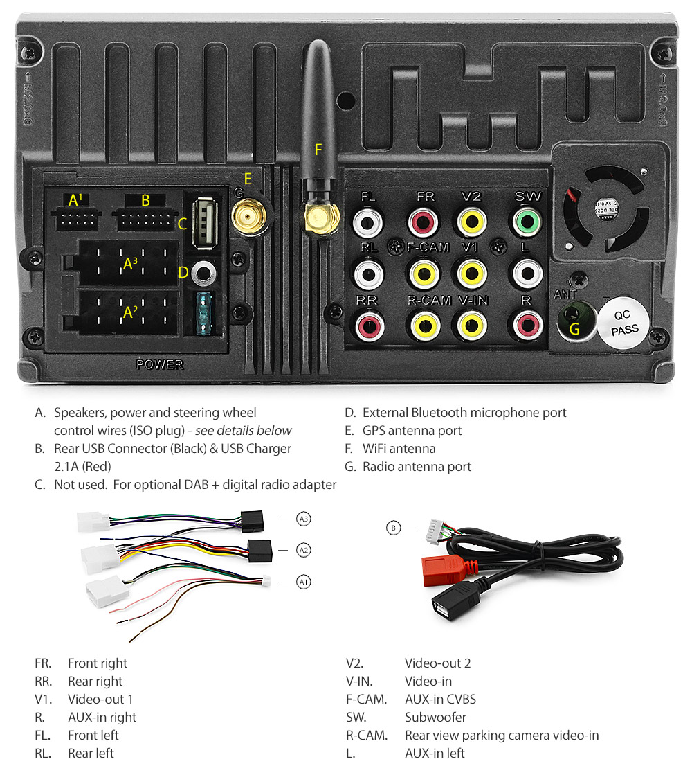 TU26AND GPS 7-inch Aftermarket Toyota Hilux Hiace Land Cruiser Prado 100 120 150 200 series Kluger Tarago Corolla Camry Celica Echo FJ Cruiser MR2 LandCruiser RAV4 Rukus Yaris 86 GT Avensis Verso Estima Hiace Previa Urbancruiser Universal Dedicated Double DIN Latest Australia UK European USA Original Android 6.0 6 Marshmallow car USB Charger 2.1A SD player radio stereo head unit details External and Internal Microphone Bluetooth Europe Sat Nav Navi Plug and Play ISO Plug Wiring Harness Matching Fascia Kit Facia Free Reversing Camera Album Art ID3 Tag RMVB MP3 MP4 AVI MKV Full High Definition FHD Apple AirPlay Air Play MirrorLink Mirror Link 1080p DAB+ Digital Radio DAB + CTSLR004.2 L314 Connects2 CTSTY001.2 CTSTY002.2