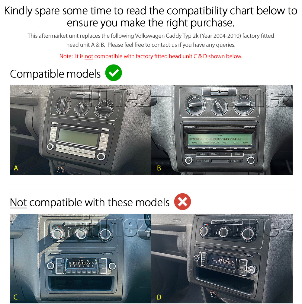 VWCD02AND GPS Aftermarket Volkswagen VW Caddy Life Maxi Type Typ 2k 2004 2005 2006 2007 2008 2009 2010 2011 capacitive touchscreen Universal Double DIN Latest Australia UK European USA Original CarPlay Android Auto 10 Car USB player radio stereo 4G LTE WiFi head unit details Aftermarket External and Internal Microphone Bluetooth Europe Sat Nav Navi Plug and Play ISO Plug Wiring Harness Matching Fascia Kit Facia Free Reversing Camera Album Art ID3 Tag RMVB MP3 MP4 AVI MKV Full High Definition FHD 1080p DAB+ Digital Radio DAB + CTSVW002.2 Connects2 Quadlock Fakra